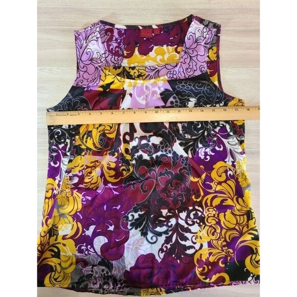 212 Collection Multicolor Sleeveless Tank Top Size S Floral Abstract Blouse - Picture 5 of 6